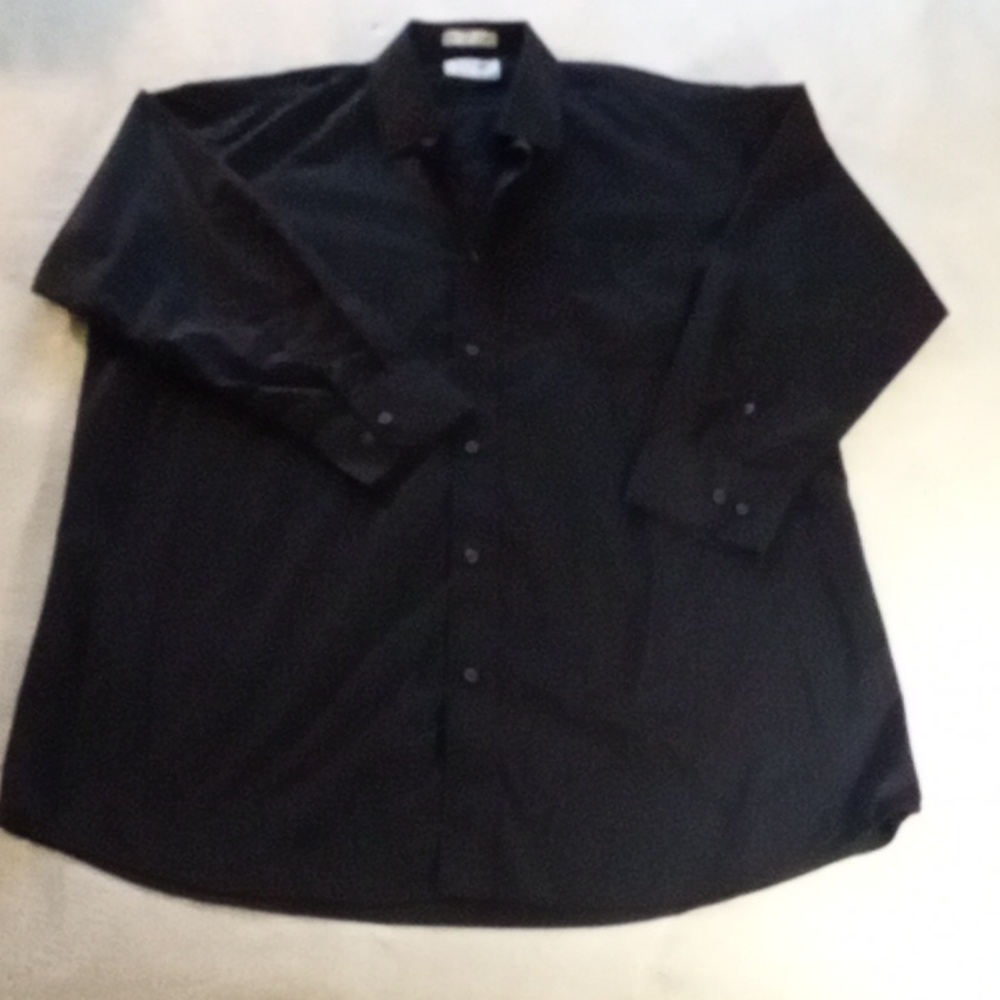 SOUTHEASTERN MENS BLACK DRESS COMFORT NECK DRESS SHIRT 3XL
